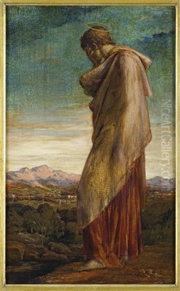 St. John At Patmos Oil Painting by George Richmond