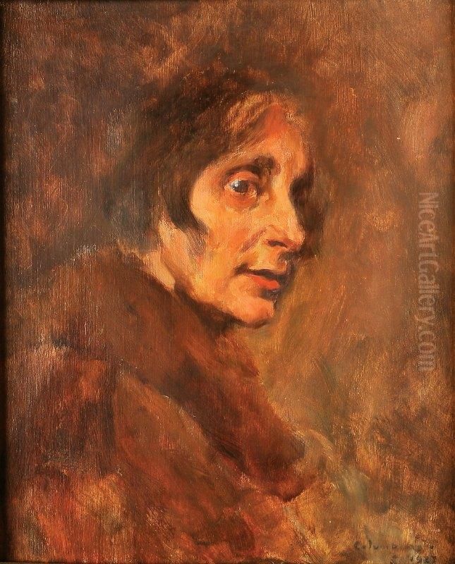 Retrato De Senhora Oil Painting by Columbano Bordalo Pinheiro