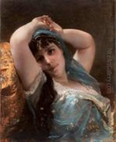 Reverie Oil Painting by Gustav Richter