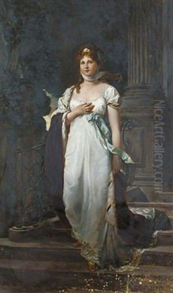 Portrat Der Konigin Luise Von Preussen Oil Painting by Gustav Richter