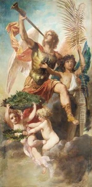 Victory Oil Painting by Gustav Richter