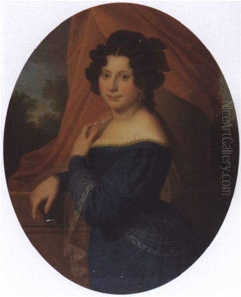 Bildnis Der Antoinette Marie Josephine Caroline Frieda Herzogin Von Anhalt Oil Painting by Gustav Richter