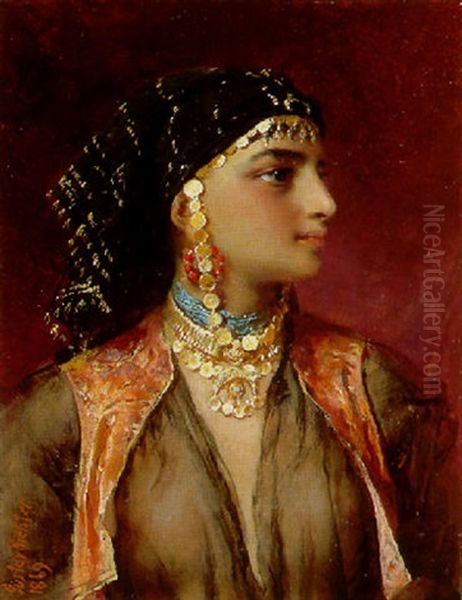 Beaute Egyptienne Oil Painting by Gustav Richter