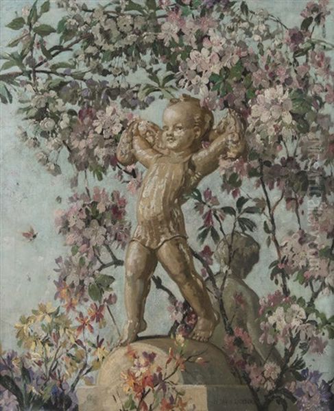 Springtime Fantasy Oil Painting by Herbert Davis Richter