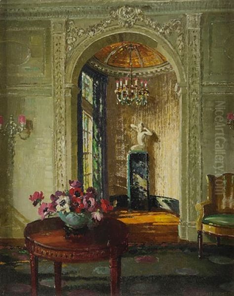 Morning Rays Oil Painting by Herbert Davis Richter