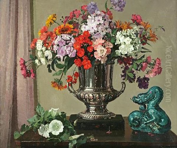 A Galaxy Of Blossoms Oil Painting by Herbert Davis Richter