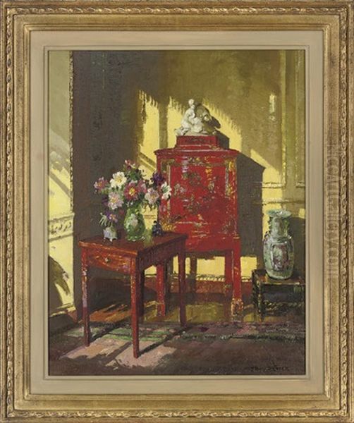 The Chinese Cabinet Oil Painting by Herbert Davis Richter