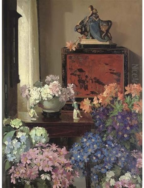 Colour Carnival Oil Painting by Herbert Davis Richter