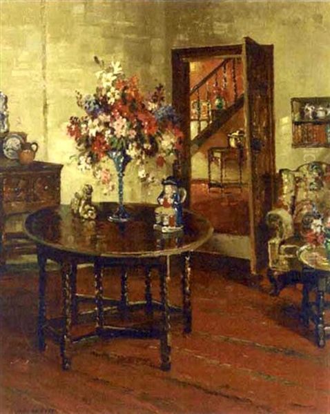 A Little Room In The Country Oil Painting by Herbert Davis Richter