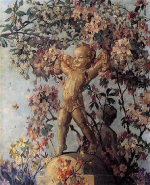 Spring Time Fantasy Oil Painting by Herbert Davis Richter