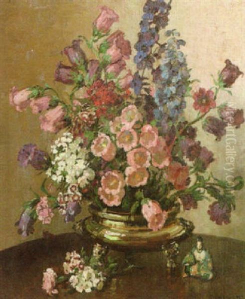 The Herbaceous Bunch Oil Painting by Herbert Davis Richter