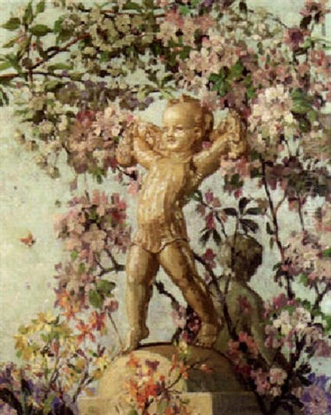 Springtime Oil Painting by Herbert Davis Richter