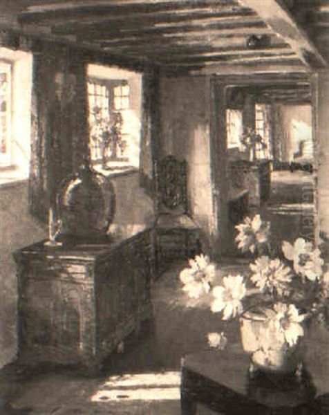 A Cottage Vista Oil Painting by Herbert Davis Richter