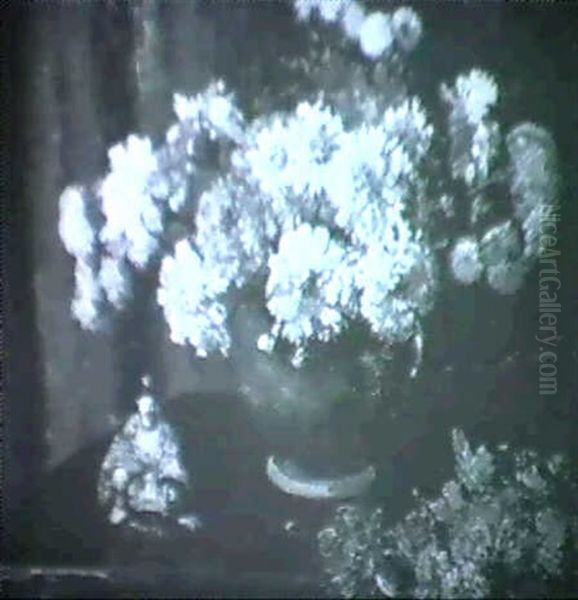 African Marigolds Oil Painting by Herbert Davis Richter