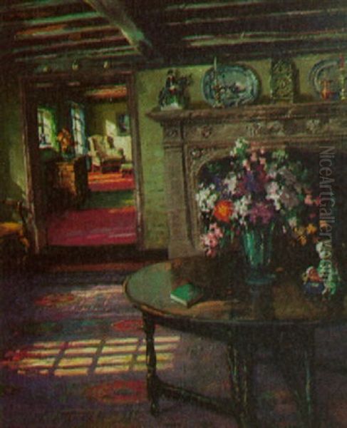 Tudor Vista Oil Painting by Herbert Davis Richter