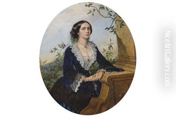 Bildnis Einer Dame Oil Painting by Wilhelm M. Richter