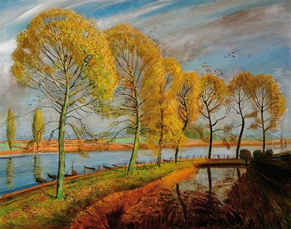 Autumn Oil Painting by Marius Richters