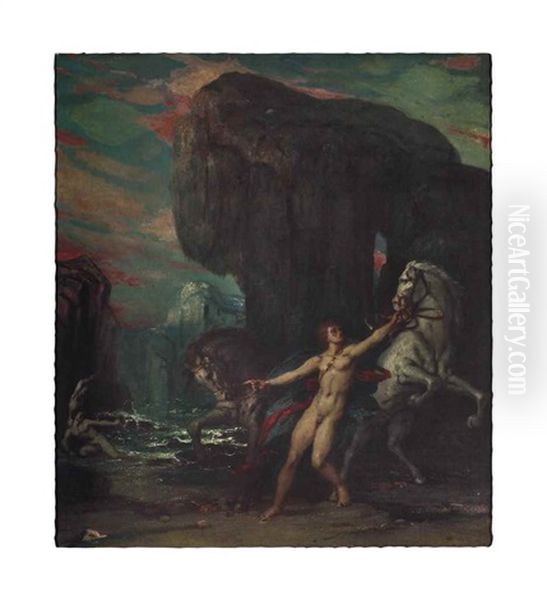 The Horses Of Achilles Oil Painting by Charles De Sousy Ricketts