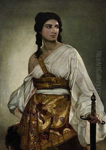 Judith Oil Painting by August Riedel