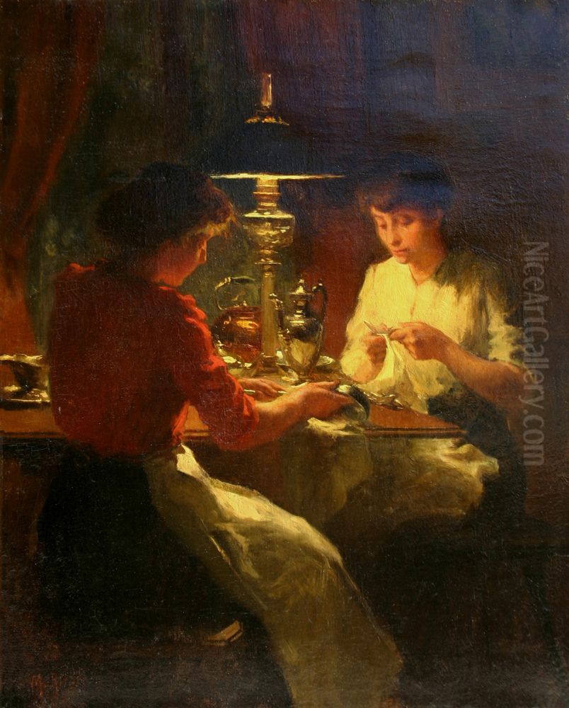 L'argenterie Oil Painting by Marcel Rieder