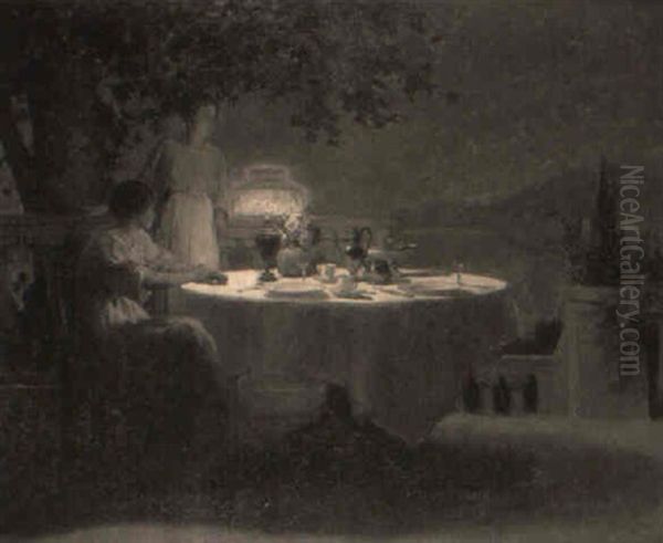Le Crepuscule Oil Painting by Marcel Rieder