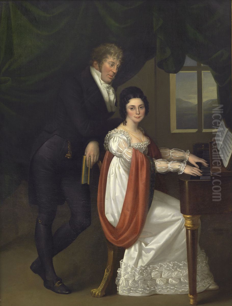 Musikstunde Oil Painting by Wilhelm August Rieder