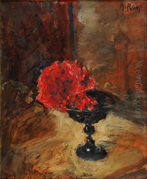 Fiori Rossi Oil Painting by Arturo Rietti