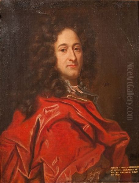 Portrait De Pierre Leduc (?) Et De Sa Femme (pair) Oil Painting by Hyacinthe Rigaud