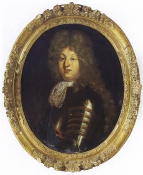 Portrat Des Grand Dauphin Im Harnisch Oil Painting by Hyacinthe Rigaud