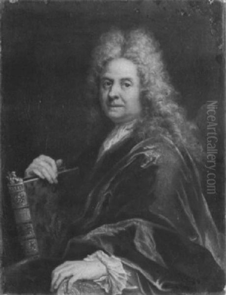 Bildnis Eines Gelehrten Oil Painting by Hyacinthe Rigaud