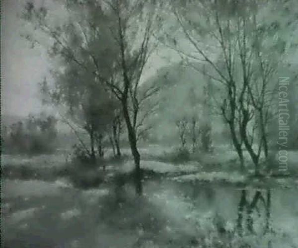 Bord De La Loue Oil Painting by Albert Gabriel Rigolot