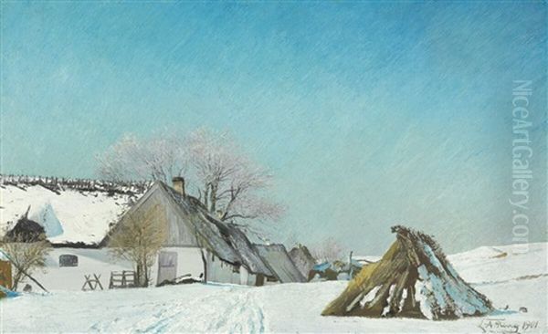 Landscape Oil Painting by Laurits Andersen Ring