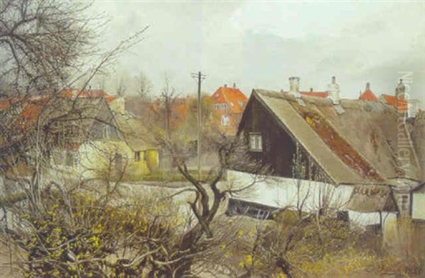Skt. Jorgensbjerg Oil Painting by Laurits Andersen Ring