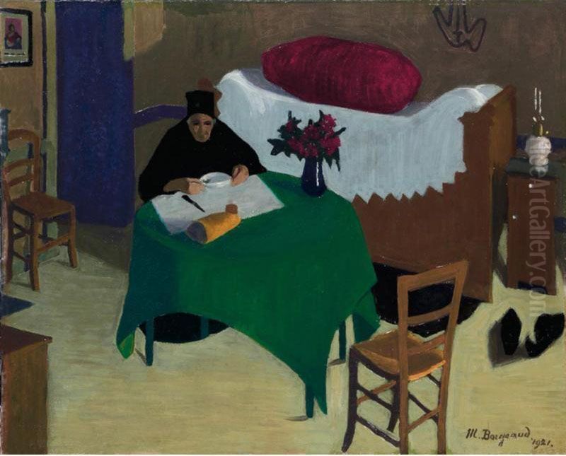 Le Repas Solitaire, 1921
The Solitary Meal, 1921 Oil Painting by Marius Borgeaud