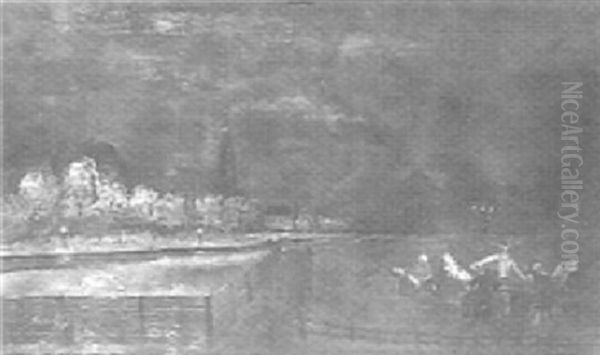 Nachtmahl Im Freien Oil Painting by Joachim, H.Botticher Ringelnatz