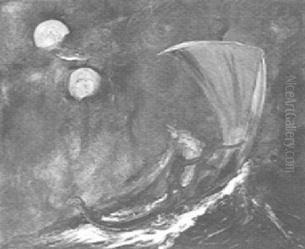 Letzte Fahrt Oil Painting by Joachim, H.Botticher Ringelnatz