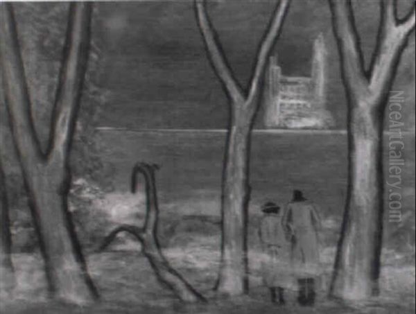 Die Zwei Am Morgen Oil Painting by Joachim, H.Botticher Ringelnatz