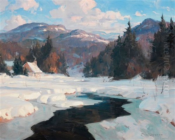 Afternoon Sun On The Mullet River, Pq Oil Painting by Eric John Benson Riordon