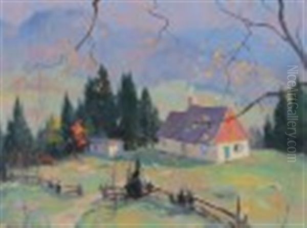 October Morning Near Piedmont Oil Painting by Eric John Benson Riordon