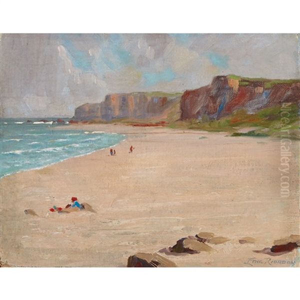 On The Beach Oil Painting by Eric John Benson Riordon