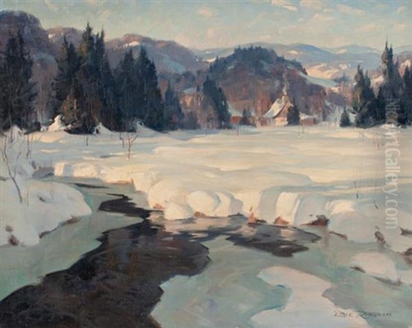 Morning Mist, Baie St. Paul Oil Painting by Eric John Benson Riordon