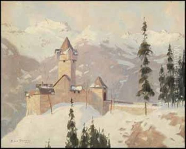 Castle Falkenstein, Austrian Tyrol Oil Painting by Eric John Benson Riordon