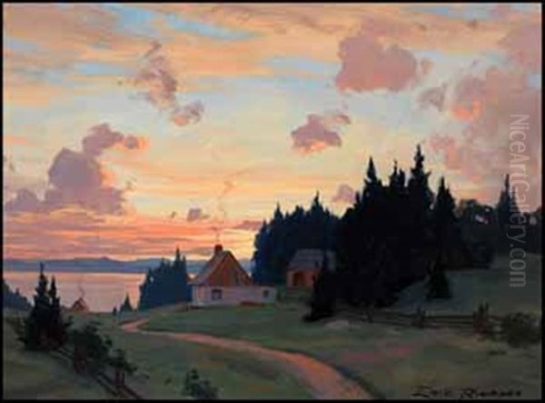 Summer Evening, Lower St-lawrence Oil Painting by Eric John Benson Riordon