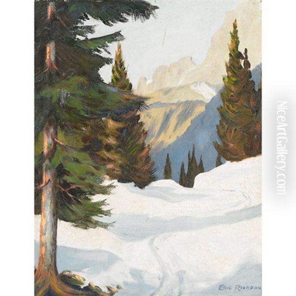 Winter Path Oil Painting by Eric John Benson Riordon