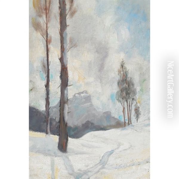 Hiver, Laurentides Oil Painting by Eric John Benson Riordon