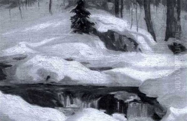 Paysage En Hiver Oil Painting by Eric John Benson Riordon