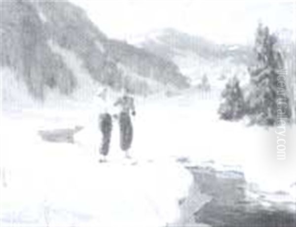 Winter Laurentians Oil Painting by Eric John Benson Riordon