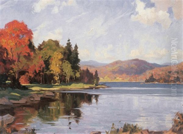 Fall Landscape Oil Painting by Eric John Benson Riordon