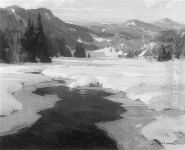 North River, Laurentians Oil Painting by Eric John Benson Riordon