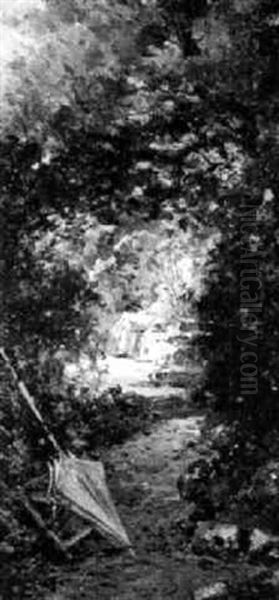 Musestunde Im Park Oil Painting by Edouard Riou